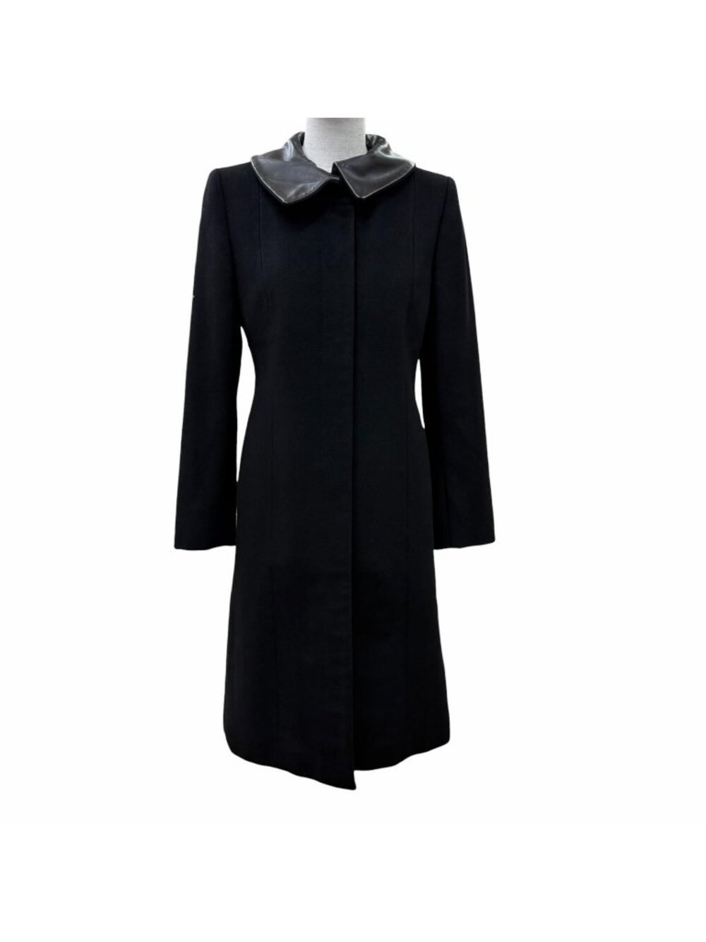 Gucci Wool Cashmere Tailored Long Length Coat Black 38